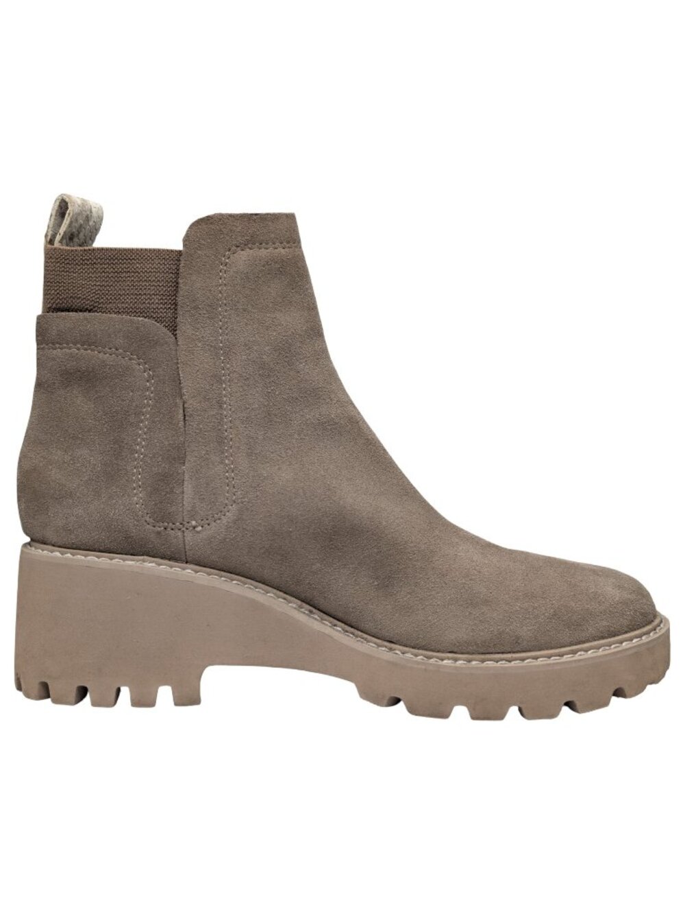 Dolce Vita Huey H2O Boots Womens Brown Taupe Suede Waterproof Chunky Sole Sz 11
